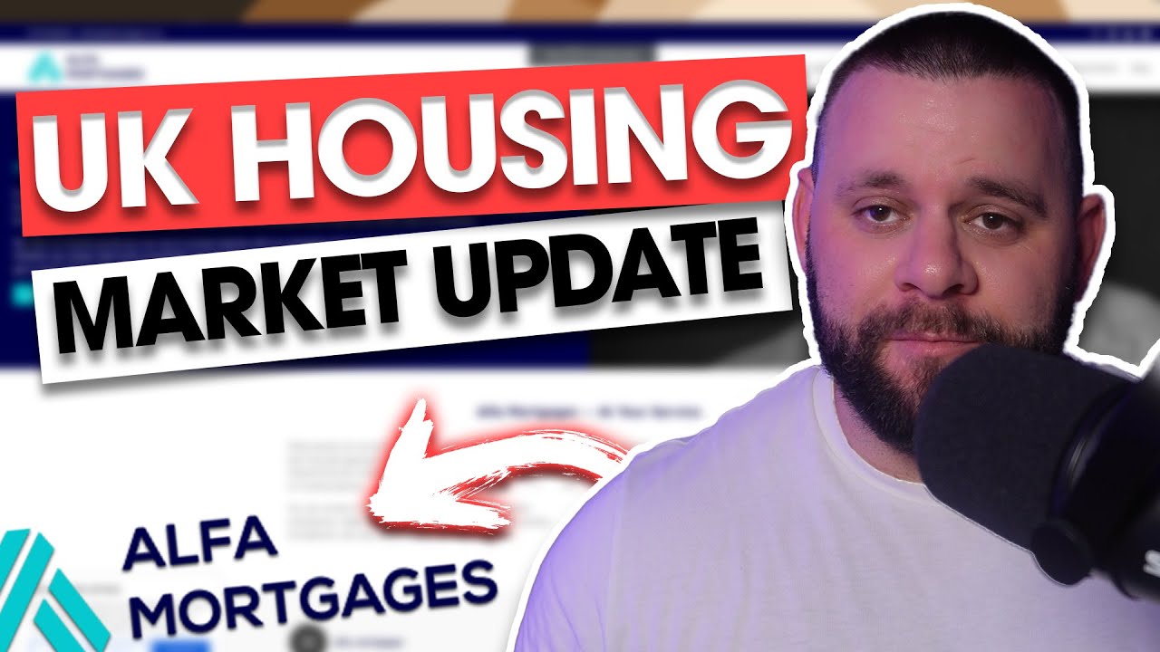 Man speaking beside housing update text.